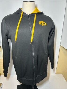 Colosseum Black and Yellow Lightweight Zip Hoodie